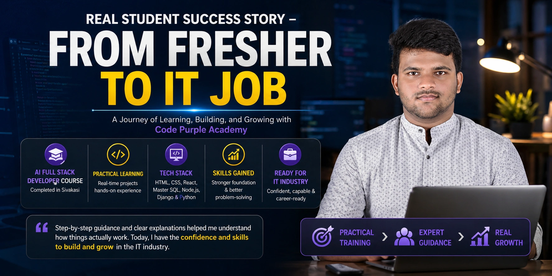 Real Student Success Story From Fresher to IT Job